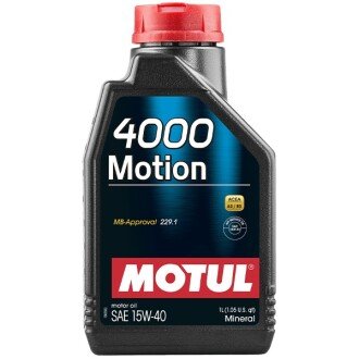 Моторна олива 4000 Motion 15W-40, 1 л (102815/103387) - (1942050) MOTUL 386401 (фото 1)