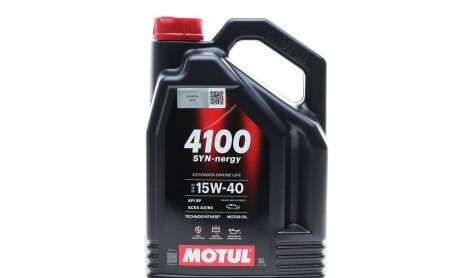 Масло 15W40 4100 Syn-nergy (5L) (API SP) (ACEA A3/B4) (113158) - ((1942050)) MOTUL 386506