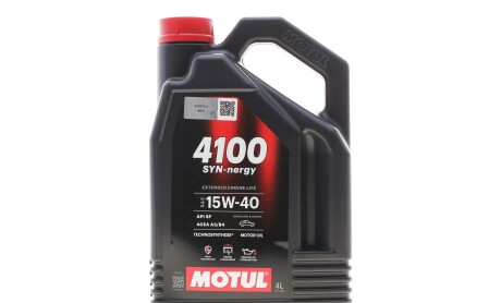 Масло 15W40 4100 Syn-nergy (4L) (API SP) (ACEA A3/B4) (113150) - ((1942050)) MOTUL 386507