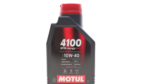 Олива 10W40 4100 Syn-nergy Spec (1L) (MB 229.3/RN0710/RN0700/PSA B71 2300/VW 501 01/VW505 00) (112890) - MOTUL 387701