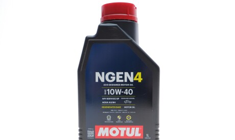 Олива 10W40 NGEN 4 (1L) (MB 229.3/RN0710/RN0700/PSA B71 2300/VW 501 01/VW505 00) (113058) - MOTUL 387801