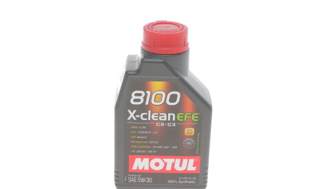 Моторна олива 8100 X-Clean EFE 5W-30, 1 л (109470/107210) - (214350, 214351, 83210398507) MOTUL 814001