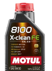 Олива 5W30 X-clean FE 8100 (1L) (ACEA C2/C3/API SP/MB229.52/PSA B71 2290/RN17) 112771 - MOTUL 814101