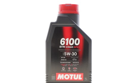 Олива 5W30 6100 Syn-clean Spec (1L) (CHRYSLER MS-11106/MB 229.51/VW 505 00/505 01) (113153) - MOTUL 814311