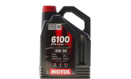 Олива 5W30 6100 Syn-clean Spec (5L) (CHRYSLER MS-11106/MB 229.51/VW 505 00/505 01) (113154) - MOTUL 814351