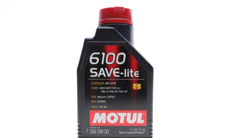 Моторное масло 6100 Save-lite 5W-30, 1 л (107956) - MOTUL 839611