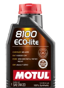 Моторное масло 8100 Eco-Lite 0W-20, 1 л (108534) - MOTUL 841111