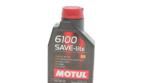 Моторна олива 6100 Save-Lite 0W-20, 1 л (108002) - MOTUL 841211