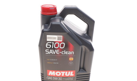 Моторное масло 6100 Save-Clean 5W-30, 5 л (107968) - (08232P99C1LHE, 08232P99C4LHE, 1942000) MOTUL 841651