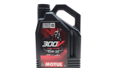 Олива 10W30 300V FACTORY LINE OFF ROAD 4T (4L) (112537) - MOTUL 847541