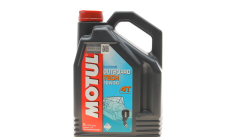 Моторное масло Outboard Tech 4T 10W-30, 5 л (106447) - (08221888101MP, 08232M99S1LHE, 852111) MOTUL 852151 (фото 1)