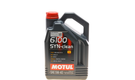 Моторна олива 6100 Syn-Clean 5W-40, 4 л (107942) - MOTUL 854250