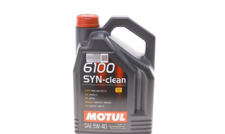 Моторное масло 6100 Syn-Clean 5W-40, 5 л (107943) - MOTUL 854251