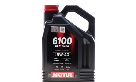 Олива 5W40 6100 Syn-clean (5L) (ACEA C3/API PERFORMANCE SP) (113116) - MOTUL 854351