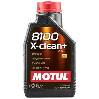 Моторное масло 8100 X-Clean+ 5W-30, 1 л (106376) - (gs55505m4, 2206448, gs55502m4) MOTUL 854711