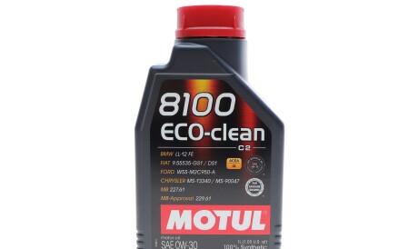 Моторна олива 8100 Eco-Clean 0W-30, 1 л (102888) - (888082871, 888082870, MZ320754) MOTUL 868011