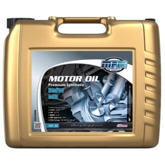 Моторна олива Premium Synthetic BMW MB 5W-30, 20 л - MPM 05020BM