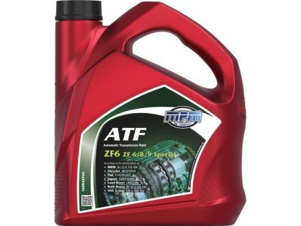 Трансмісійна рідина ATF ZF6 Special 4л. (VW G 060 162, BMW 83222152426) - MPM 16004ZF6S