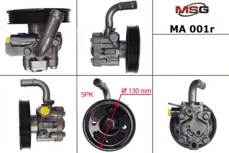 Насос Г/У восстановленный MAZDA 626 GE 1991-1997,MAZDA MX-6 1991-1997,MAZDA Xedos 6 1992-1997 - MSG MA 001R