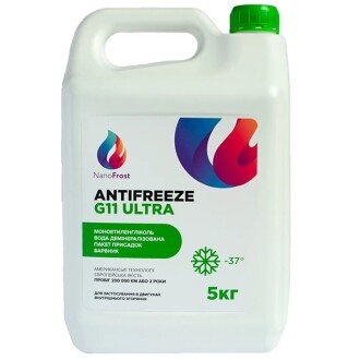 Антифриз Antifreeze G11 Ultra -37°C зеленый, 5л - NANOFROST 4820241560172