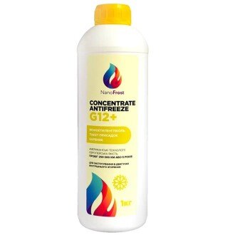 Антифриз-концентрат Concentrate Antifreeze G12+ -80°C жовтий, 1л - NANOFROST 4820241560356