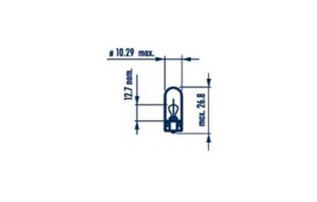 Автолампа W2,2W W2,1x9,5d 2,2 W прозрачная - NARVA 17059