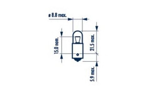 Автолампа T4W BA9s 4 W прозрачная - NARVA 17131