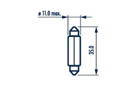 Автолампа Standard C5W SV8,5 5 W прозрачная - NARVA 17136