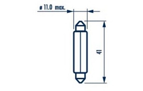 Автолампа C10W SV8,5 10 W прозрачная - NARVA 17314