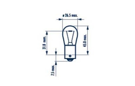 174213000 Лампа P15W 24V 15W BA15s |LAMPS FOR INDICATORS, BREAK LIGHT| (10шт) HD - NARVA 17421