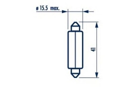 Автолампа C10W SV8,5 18 W прозрачная - (01121438, 07119978311, 11051239) NARVA 17512