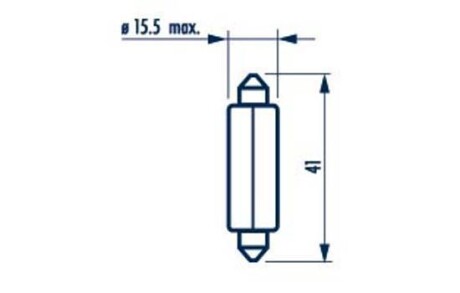 Автолампа Standard T15X43 SV8,5 27 W прозрачная - NARVA 17522