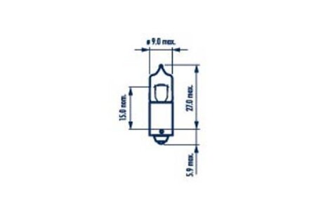 178353000 Лампа H20W 12V 20W BA9s (10шт) HALOGEN MINIATURE - NARVA 17835