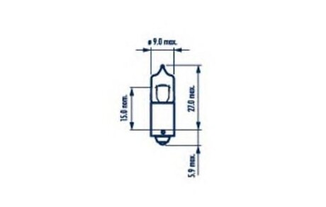 681633000 Лампа H6W 12V 6W BAX9s RANGE POWER BLUE+ (3700K) - NARVA 68163