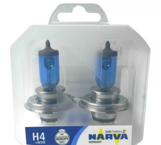 Набір автоламп Range Power White H4/W5W 100/90W 12V (2 шт.) - NARVA 98015