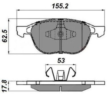 Гальмівні колодки пер. Focus/C-Max/Kuga 03- - National NP2002