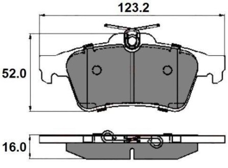 Гальмівні колодки зад. Connect/Focus II//Citroen C5/Saab 9-3 01- (ATE) - National NP2020