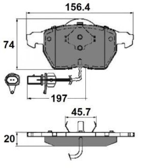 Гальмівні колодки пер. Passat B5/Audi A4/A6 00-05 - National NP2026