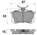 Гальмівні колодки зад. Caddy III/IV/Passat/Audi A4/A6 (Lucas) - (161698451D, 191615415A, 191615415D) National NP2037 (фото 1)