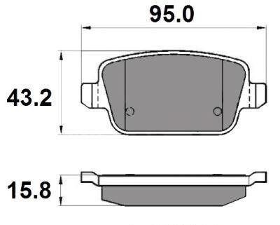 Гальмівні колодки зад. Kuga 08-/Mondeo 07- - National NP2045