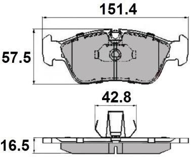 Гальмівні колодки пер. BMW 3 (E36/E46) 90-09 (ATE) - National NP2050