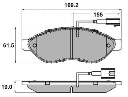 Гальмівні колодки пер. Jumper/Ducato/Boxer 06- (1.1-1.5t) - National NP2285