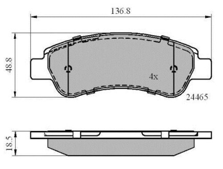 Гальмівні колодки Boxer/Ducato/Jumper (06-21) - National NP2502