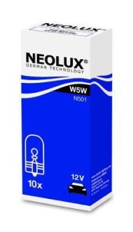 Автолампа W5W W2,1x9,5d 5 W прозрачная - NEOLUX N501