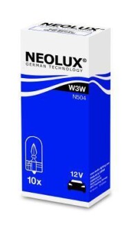 Автолампа W3W W2,1x9,5d 3 W прозрачная - NEOLUX N504