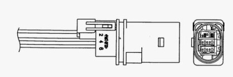 Лямбда-зонд NTK (LZA17-VW1) AUDI/SEAT/SKODA/VW A3/Altea/Octavia/Passat 2,0 05>> - (03G906262B, 392102G380) NGK 0033