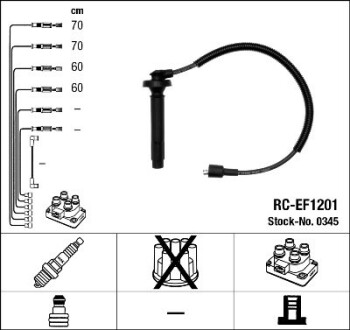 Комплект проводов зажигания - NGK 0345