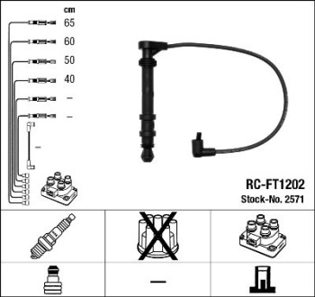 Комплект проводов зажигания - (46413088) NGK 2571