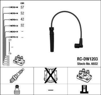 Комплект проводов зажигания - NGK 6022