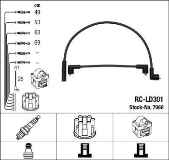 Комплект проводов зажигания - NGK 7068